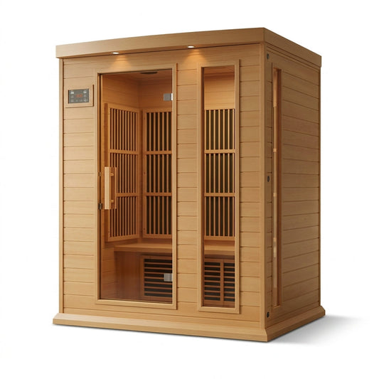 3 - Person FAR Infrared Sauna in Hemlock — Studio Shot