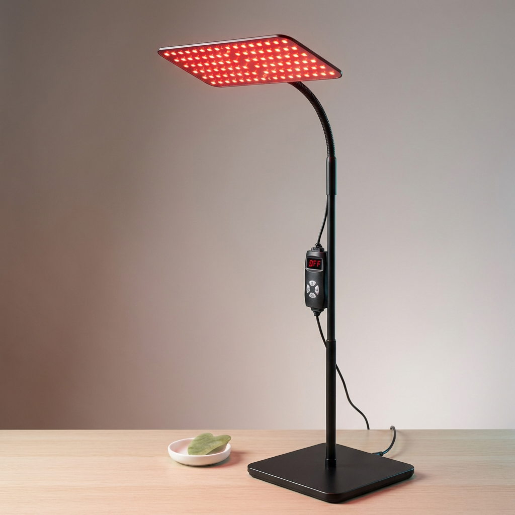 660Nm &850Nm near Infrared Light Device 25W LED Red Light Therapy Lamp with Stand Facial Skin Care for Relief Muscle Joint Pain — Studio Shot